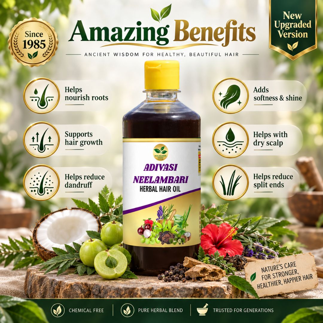 Newly Upgraded Adivasi Herbal Hair Oil 100ML PACK OF 2