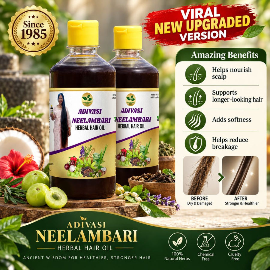 Newly Upgraded Adivasi Herbal Hair Oil 100ML PACK OF 2