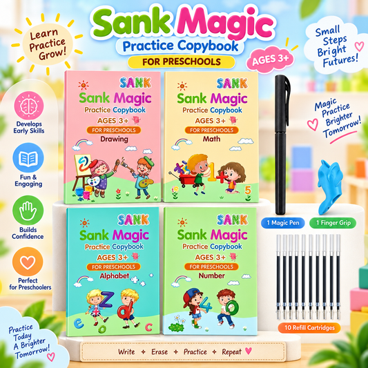 Sank Magic Book (4 Book+10 Refill+1 Pen+1 Grip)