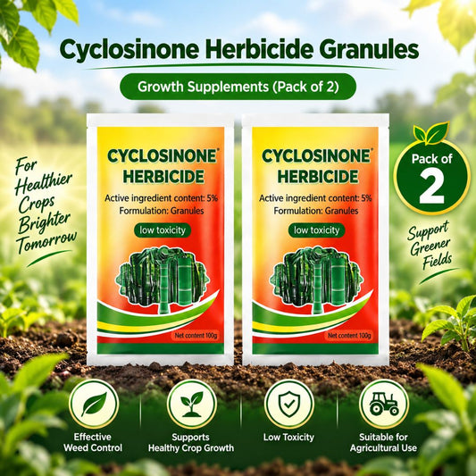 Cyclosinone Herbicide Granules and growth supplements (pack of 2)